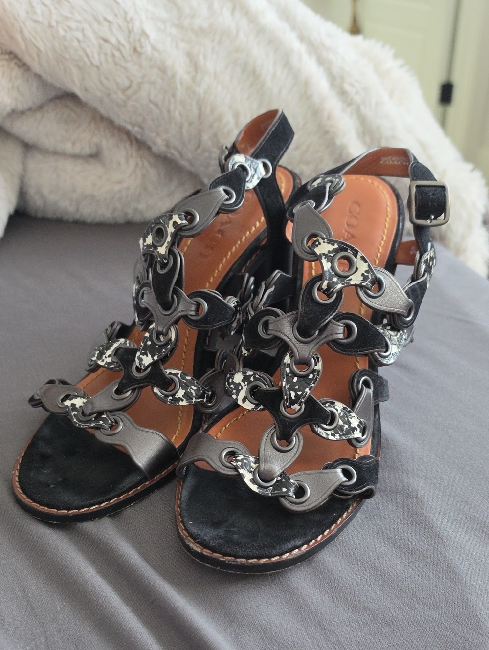 Coach Chainlink-Strap Heels